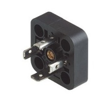 HIRSCHMANN  932598500   GSA 3000 A black; Appliance connector with retaining nut, without screws, longitudinal slots, closed nut, 3 contacts + PE, Type A construction