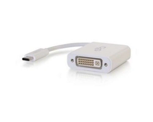 C2G  CG29484  CG29484                 Video Adapter Converter, USB-C Male to DVI-I Single Link Female, 30 Volt, 34 AWG Tinned Copper, PVC White Jacket
