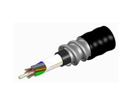 COMMSCOPE ENTERPRISE SOLUTIONS  760132670  R-048-LZ-8W-F12BK/25D   Fiber Cable, Indoor/Outdoor, 48 Fiber, Riser Rated, Gel-Free, Stranded Loose Tube, Aluminum Interlocking Armor Containing A Riser Rated Outer Jacket, Teraspeed OS2 Single-mode