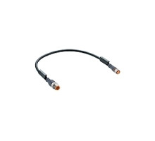 LUMBERG AUTOMATION  600003106  RST3RKMV322403M   M12 Micro actuator/sensor cordset, double-ended, 3-pole, male straight to M8, 3-pole female straight connector with threaded joint and black PUR halogen free molded cable. cable length: 0.3M