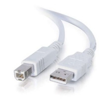 C2G  CG13400  CG13400                 C2G 9.8ft USB to USB B Cable - USB A to USB B - USB 2.0 - White - M/M