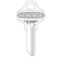 SCHLAGE ALLEGION BRAND  35-002-C135         Door Lock Cylinder Key Blank, Classic, Conventional, Everest, Embossed, Standard, Operating, C135 Keyway, Nickel Silver