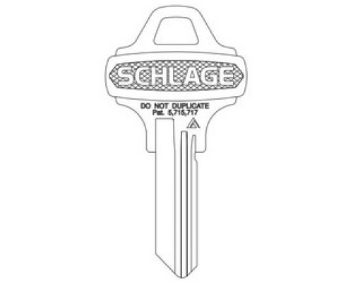 SCHLAGE ALLEGION BRAND  35-002-C135         Door Lock Cylinder Key Blank, Classic, Conventional, Everest, Embossed, Standard, Operating, C135 Keyway, Nickel Silver