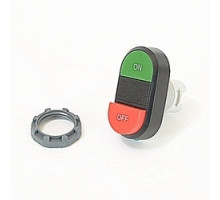 ABB  MPD14-11B   Modular green and red non-illuminated double pushbutton with ON/OFF markings and 22mm mounting