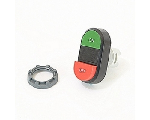 ABB  MPD14-11B   Modular green and red non-illuminated double pushbutton with ON/OFF markings and 22mm mounting