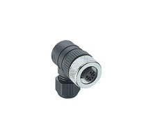 LUMBERG AUTOMATION  600005184  RKCW 4/9   M12 Micro Field attachable connector, female right angle connector, 4-pole with threaded joint, assembling with screw terminals.