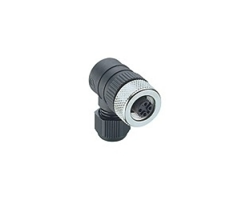 LUMBERG AUTOMATION  600005184  RKCW 4/9   M12 Micro Field attachable connector, female right angle connector, 4-pole with threaded joint, assembling with screw terminals.