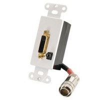 C2G  42439  CG42439                 Wallplate, Passive, DVI-D/3.5 MM Audio, White