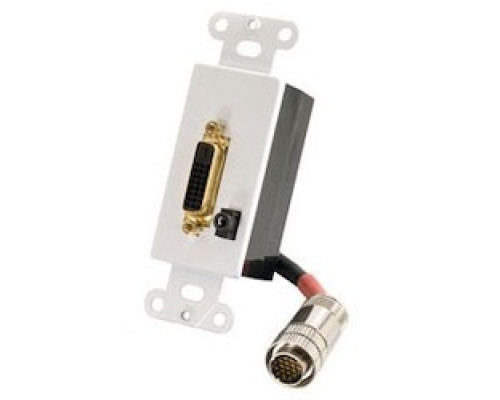 C2G  42439  CG42439                 Wallplate, Passive, DVI-D/3.5 MM Audio, White
