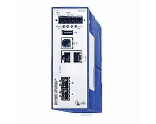 HIRSCHMANN  942137999-09  RED2504002T1TTS   Compact Managed Fast Ethernet Switch With Entry-Level Redundancy Designed For Long MTBF In Harsh Industrial Environments At A Cost-Effective, Entry-Level Position. DIN Rail Layer 2 Switch, 4 FE Copper Ports