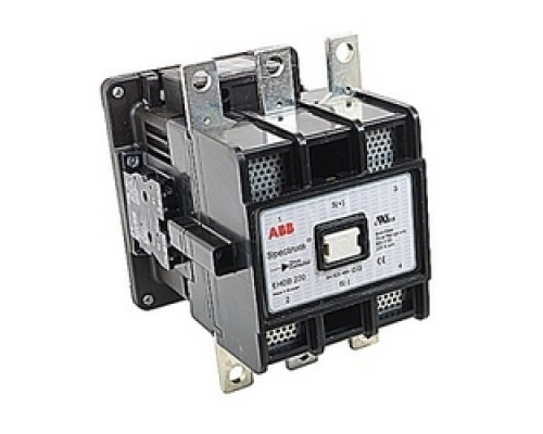 ABB  EHDB220C-2L   3 pole, 2 NO and 1 NC, plus 1 NO and 1 NC auxiliary contacts, 220 amp, DC drive, dynamic breaking contactor, with a 240V AC coil