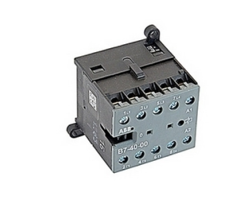 ABB  B7-40-00-84   4 pole, amp, miniature contactor for resistive and slightly inductive loads, 110-127 V AC coil and screw terminals