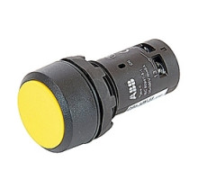 ABB  CP1-10Y-11   Non Illum, Flush Push Button Momentary, Flush 1NC 1NO Cont Yellow