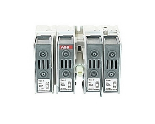 ABB  OS30FAJ22F   4 pole, 30 amps rated at 600 V AC, UL 98, open fusible disconnect switch for use with J fuse type