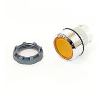 ABB  MP1-31Y   22mm Modular - Illum Pushbutton MOM, Flush, Illuminated, Chrome Bezel Yellow