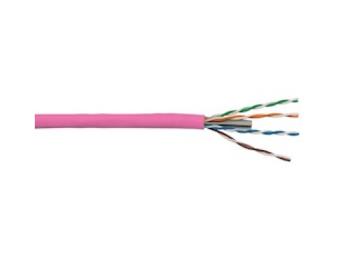 LIBERTY AV  24-4P-L6-EN-PNK   Liberty Category 6 U/UTP Riser Rated Network Cable Features: 4 Twisted Unshielded Pairs In Varying Twist Lengths 23AWG Solid Bare Copper Conductors True 550mhz Positive ACR Sweep For Maximum Performance Riser Rated Lead-f