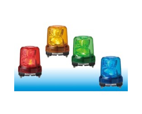 PATLITE USA CORPORATION RLR-M2-B  Rotating LED warning light, dual reflector, brushless motor, IP66, 140mm base, direct mount. Blue