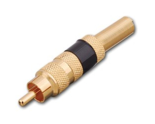 VANCO  PP15B                 RCA Male Plugs, Black Band