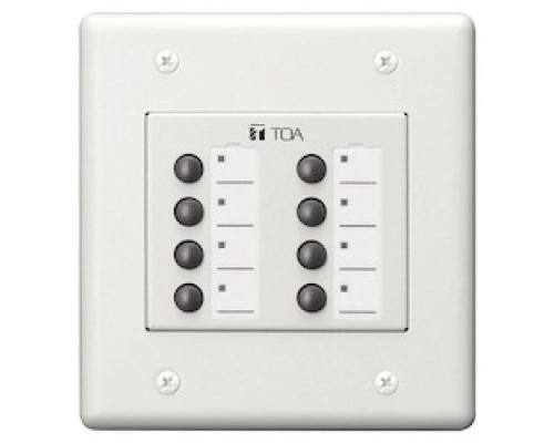 TOA ELECTRONICS INC  ZM-9013                 Mixer Remote Button Panel, 24 Volt DC 50 Milliampere Input, 8 Function Button/Indicator, 4.72