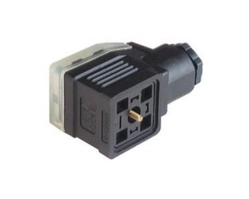 HIRSCHMANN  934455106   GDME 3020 grey; Cable Socket with central screw M 3 x 40, strain relief and transparent cover, possibility to fit electronic inserts, 3 contacts + PE, M20, Type A, DIN EN 175 301-803-A