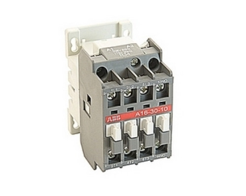 ABB  A16-30-10-34   3 pole, 30 amp, non-reversing across the line contactor with 208V AC coil and 1 NO auxiliary contact
