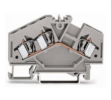 WAGO CORPORATION  281-631   3-conductor Through Terminal Block; 4 mm2; Center Marking; For Din-rail 35 X 15 And 35 X 7.5; CAGE CLAMP