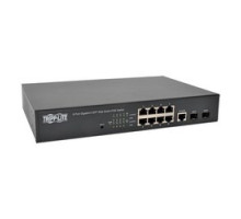 TRIPP LITE  NGS8C2POE   8 10/100/1000Mbps Port Gigabit L2 Web-Smart Managed PoE+ Switch, 2 Dedicated Gigabit SFP Slots, 20 Gbps, Web Interface