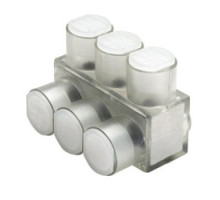 BURNDY  BIBS2/03  BIBS2/03                 Aluminum Multiple Tap Connector, Clear Insulated, 3 Port, 1 Sided Entry, 14-2/0 AWG, Al/Cu Rated