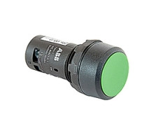 ABB  CP1-10G-10   Non Illum, Flush Push Button Momentary, Flush 1NO Contact Green