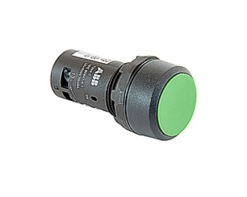 ABB  CP1-10G-10   Non Illum, Flush Push Button Momentary, Flush 1NO Contact Green