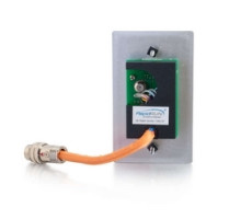 C2G  CG60035  CG60035                 Multi-Format Wallplate, 1-Gang, Integrated VGA Female/3.5 MM Stereo Female/RCA Composite Video Female/Stereo Audio Female/F-Type Female to RapidRun 15-Pin Male, Aluminum