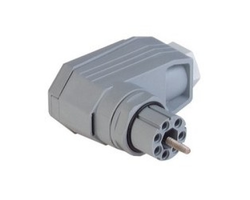 HIRSCHMANN  931435106   N6R FF; Angled Cable Socket, strain relief by means of a clamping cage, 6 contacts + PE, grey housing
