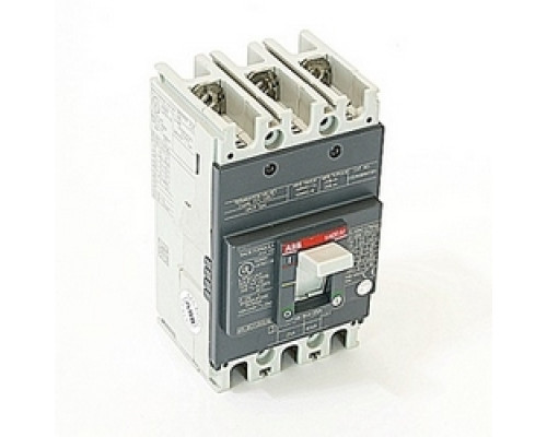 ABB  A1A025TW   3 pole, 25 amps rated at 240V AC and 250V DC, fixed trip point molded case circuit breaker, with a thermal magnetic trip device and 10kA at 240V AC and 5kA at 250V DC interrupt current rating