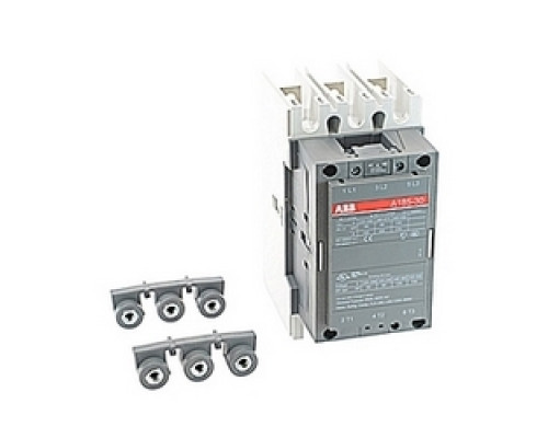 ABB  A185-30-00-84   3 pole, 275 amp, non-reversing across the line contactor with 110-120V AC coil and no auxiliary contacts