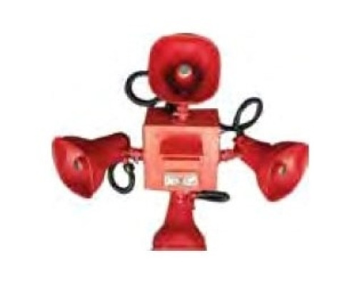 WHEELOCK  STH-4R24MCCH-FR                 Cluster Speaker, Fire Lettering, Red, Wall/Ceiling Mount, With Four Horn and One Ceiling Strobe