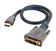 C2G  CG40293  CG40293                 Digital Video Cable, In-Wall, HDMI Male to DVI-D Single Link Male, 1080p Resolution, CL2 Rated, 20 Meter Length, Black