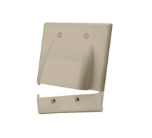 VANCO  120625                 Hinged Bulk Cable Wall Plates, Dual & Almond