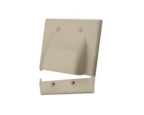 VANCO  120625                 Hinged Bulk Cable Wall Plates, Dual & Almond