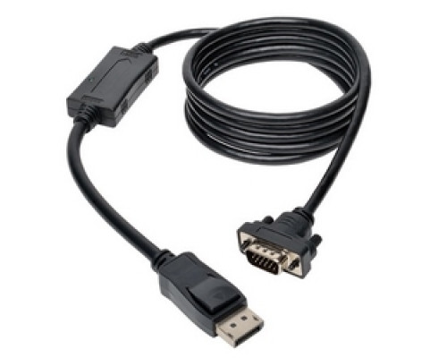 TRIPP LITE P581-006-VGA-V2         DisplayPort 1.2 to VGA Active Adapter Cable, DP with Latches to HD15 M/M , 1920x1200/1080p, 6 ft.