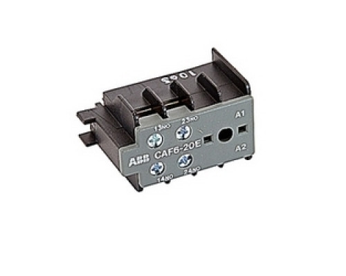 ABB  CAF6-20E   2 NO front mounted instantaneous auxiliary contact blocks for B6-40-00, B7-40-00, BC6-40-00, BC7-40-00, VB6, VB7, VBC6, VBC7, VB6A, VB7A, VBC6A, VBC7A across the line contactors