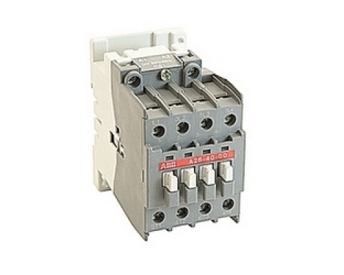 ABB  A26-40-00-81   4 pole, 45 amp, across the line block contactor with 24V AC coil and no auxiliary contacts
