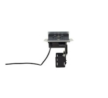 KRAMER 80-000254 TBUS-204 B         Pop-up Table Connection Bus - 2 US Power Sockets & 2 USB Chargers, Black