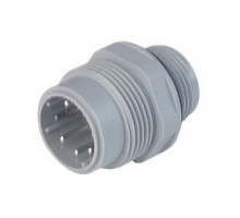 HIRSCHMANN 932207406  N6R AM 2 D M20; Panel-mounted connector with contact bearer in the casing monoblock design , pins hermetically mounted to prevent ingress of liquids, 6 contacts + PE, male, M20x1.5, DIN 43651, 10A 250V AC/DC