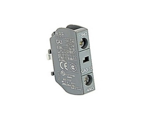 ABB  CA3-10   1 pole, 1 NO auxiliary contact block with screw terminals for AS09 through AS16 and ASL09 through ASL16 contactors and NS and NSL control relays