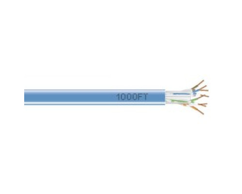 BLACK BOX NETWORK SERVICES EYN870A-PB-1000  CAT6 550-MHz Solid Ethernet Bulk Cable - Unshielded UTP , CMR PVC, Blue, 1000-ft. 304.8-m Pull-Box