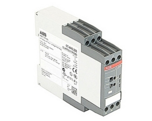 ABB 1SVR730110R3300  Timer with adjustable time delays from 0.05 sec. to 300 hrs. in 10 ranges, and 24-48 V DC or 24-240V AC rated control supply voltage, control input with volt-free triggering and 2 SPDT c/o output contacts