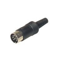 HIRSCHMANN  931518500   MAS 80 SN black; Plug with insulated handle solder joint, 8 contacts, male, DIN 45 326, 4A 34V AC/DC