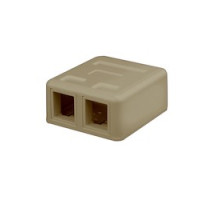 VANCO  820344                 Surface Mount Housings for Datacom Jacks, Color: Ivory & Type: Dual Housing