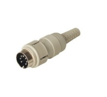 HIRSCHMANN  930688517   MAS 7100 S grey; Plug with locking screw solder joint, 7 contacts, male, DIN 45 329, 4A 34V AC/DC