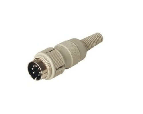 HIRSCHMANN  930688517   MAS 7100 S grey; Plug with locking screw solder joint, 7 contacts, male, DIN 45 329, 4A 34V AC/DC